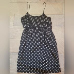 J. Crew Black and White Polka Dot Mini Dress